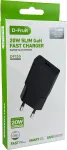 D-Fruit laadija 20W USB-C DF135, must
