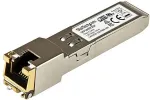 Startech .com 1000Base-TX - Gigabit Transceiver - Kupfer SFP - RJ45 SFP - MSA konform - 100,0m- Gigabit SFP ModulMSA konformes Gigabit Kupfer RJ45 SFP Transceiver Modul - 1000Base-TX - 100,0m- SFP (Mini-GBIC)-Transceiver-Modul - Gigabit Ethernet - 10 ...