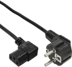 InLine Netzkabel Schuko/Stecker - IEC/Buchse 1,8 m schwarz gewinkelt (16752)
