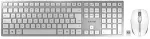 Klaviatuur CHERRY DW 9100 Slim - Tastatur-und-Maus-Set Wireless white/silver QWERTZ DE