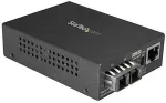 Startech .com Gigabit Ethernet to SC Fiber Media Converter - 1000Base-LX - Single-mode - 10 km - Medienkonverter - 100Mb LAN - 1000Base-LX, 100Base-TX, 1000Base-T - RJ-45 / SC Einzelmodus - bis zu 10 km - 1310 nm