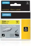DYMO Rhino termokahanev m&auml;rgistustoru 19 mm &times; 1,5 m, must kollasel