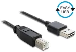 DeLOCK Easy USB Kabel A -> B St/St 3.00m schwarz