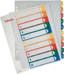 Esselte Vahelehed Project A4, maxi, plastik, l&auml;bip esileht, 1-10