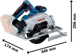 Bosch Powertools Bosch Cordless Circular Saw GKS 18V-57-2 Professional solo, 18V (blue/black, without battery and charger, in L-BOXX)