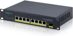 Digitus Switch 8-Port 10" Gigabit Unmanaged 80W PoE+ schwarz