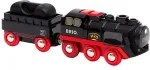 Ravensburger BRIO battery steam locomotive with water tank, toy vehicle (black/red)