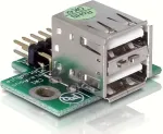 Delock USB Pinheader Stecker zu 2 x USB 2.0 Buchse - oben