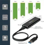 StarTech.com USB3.0 to M.2 SATA External SSD Enclosure with UASP - Speichergeh&auml;use - M.2 (M.2) - SATA 6Gb/s - 600MBps - USB3.0 - Schwarz (SM2NGFFMBU33)