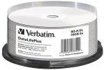 Toorikud VERBATIM 1x25 BD-R Blu-Ray 50GB 6x Speed printable Cakebox