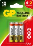 GP Patarei ALKALINE RED LR03/AAA B4+2