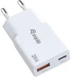 Equip Ladeger&auml;t 2Port USB-C PD3.0/USB-A GaN Slim 20W &Uuml;SS ws