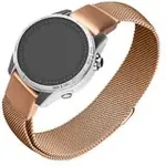 No name FIXED Mesh Strap for Garmin QuickFit 20mm, rose gold