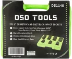 DSDTOOLS 1" COLIO MEETRILISTE JA SAE P&Otilde;RKEPEADE KOMPLEKT VEOKITELE 7TK DS1145
