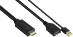 Alcasa Good Connections Adapter HDMI2.0b-St.-DP1.2-Bu. 0,3m