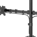 No name Hama Monitor Mount, 2 Monitors, Height-adjustable, Swivel/Tilt, 13" - 35", Black