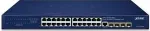 Planet Technology Corp. Switch Planet PLANET IPv4/IPv6, 24-pordiline juhitav L2/L4 Gigabit Ethernet (10/100/1000) 1U Blue