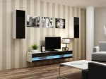 Cama MEBLE Cama TV stand VIGO NEW 30/140/40 white/black gloss