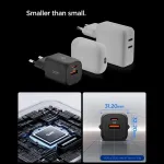 SPIGEN Wall Charger Essential, 35W, 3A, 1 x USB-A - 1 x USB-C, Black ACH09463