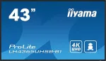 Monitor IIYAMA CONSIGNMENT 109cm/43" (3840x2160) iiyama ProLite LH4365UHSB-B1 16:9 4K IPS Touch 8ms 60Hz 24/7 2xHDMI DP LAN WIFI Speaker Black