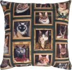 Home4you Padi HOLLY 45x45cm, lukuga, kassid raamis, 100% puuvill, kangas 439