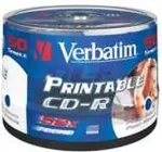 Toorikud VERBATIM 1x50 CD-R 80 / 700MB 52x Speed wide printable generic