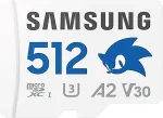M&auml;lukaart SAMSUNG Karta Pro Plus Sonic The Hedgehog MicroSDXC 512 GB Class 10 UHS-I/U3 A2 V30 (MB-MD512SA/LC1)