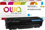 Tooner Armor OWA toner compatible with HP W2031X, 415X, 6000st, blue/cyan, level management