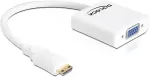 DELOCK Adapter - HDMI-mini C Stecker > VGA Buchse - weiss (65348)
