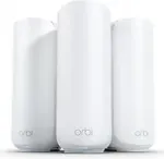 Netgear Orbi 370-Serie Dualband WiFi 7 Mesh-Netzwerksystem f&uuml;r H&auml;user/Wohnungen (RBE373) WLAN-Router + 2 Repeater, Sicherheitsfunktionen, 3,6 GBit/s, Abdeckung 360 m2, 70 Ger&auml;te, 2,5G Internet, BE3600