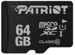 M&auml;lukaart Patriot Memory PSF64GMDC10 memory card 64 GB MicroSDXC UHS-I Class 10