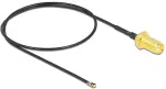 DELOCK Antennenkabel SMA Buchse zum Einbau zu I-PEX Inc., MHF&reg; 4L LK Stecker 1.37, 35 cm Gewindel&auml;nge 10 mm