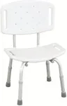 REHA FUND WILSON RF-820 White shower stool with cut-out and backrest