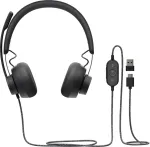 Logitech Headset Zone Wired MSFT Teams on Ear kanbelgebunden USB-C Gray