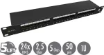Solarix 19" patch panel 24 x RJ45 CAT5E STP 1U SX24-5E-STP-BK-N