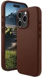 Dbramante 1928 dbramante1928 Roskilde - Hintere Abdeckung fr Mobiltelefon - MagSafe-Kompatibilitt - genarbtes Leder - Dark Tan - fr Apple iPhone 16 Pro