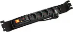 Solarix Power supply panel ACAR F5 FA 3m 5 positions BK including brackets for 19" rails 1U, ACAR-F5-FA
