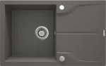 Deante 1-bowl granite sink with drainer - mounted flush with the worktop
