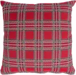 Home4you Padi HOLLY 45x45cm, lukuga, punane ruut, 50% puuvill, 50% pol&uuml;ester, kangas 445