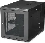 StarTech .com 12HE Wandmontage Server Rack - bis zu 81cm tief - Geh&auml;use mit Scharnier - Netzwerkschrank - Server Schrank - Schrank f&uuml;r Rack-Geh&auml;use - Wand montierbar - Schwarz - 12U