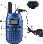 BAOFENG Walkie-Talkie BF-T6 Panda Blue, 2 pcs
