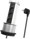 Logilink Outlet strip, 3 safety sockets, pop-up, 100mm