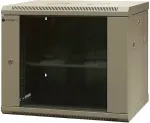 EMITER NET Separate wall-mounted cabinet 19" 9U, unassembled, sheet metal/glass door, 600x450x500mm width/depth/height. EM/AS6409X