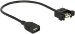 Delock Kabel USB 2.0 A Buchse > USB 2.0 A Buchse zum Einbau 0.25 m