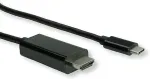 ROLINE USB Typ C - HDMI Adapterkabel, ST/ST, 3 m