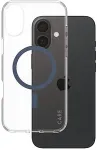 PANZERGLASS CARE&trade; by &reg; Urban Combat Case Transparent w. Blue MagSafe iPhone 16 Plus