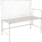 Home4you Pink JASMINE 103x50xH93cm, antiikvalge metall