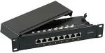 EFB Mini-Patchpanel STP 8xRJ45 Cat.6A, 10 1HE, RAL9005 schwarz