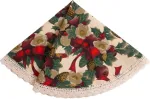 Home4you Laudlina WINTER FLOWERS pitsiga, D70cm, lindid, 50% pol&uuml;ester, 50% puuvill, kangas 475