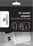 Cablexpert AC power adapter, EU Schuko socket to UK plug, 13 A | A-AC-EUFUKM-01 | Power adapter
